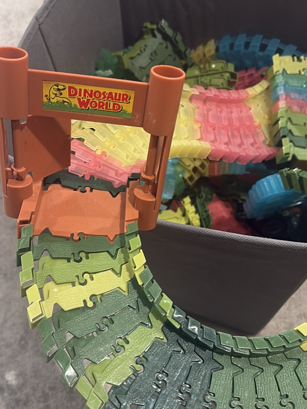 Kids Flexible Track Playset - Green